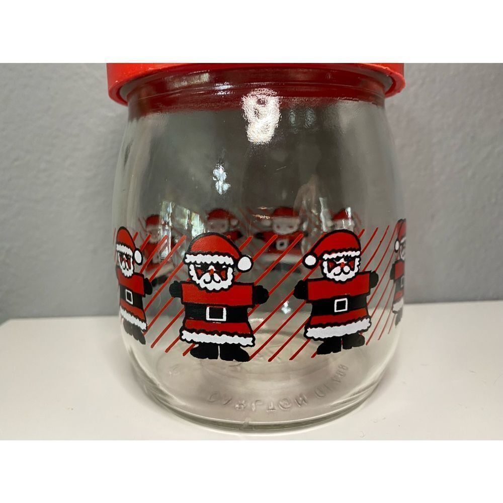 𝅺VINTAGE Carlton Glass Santa canister